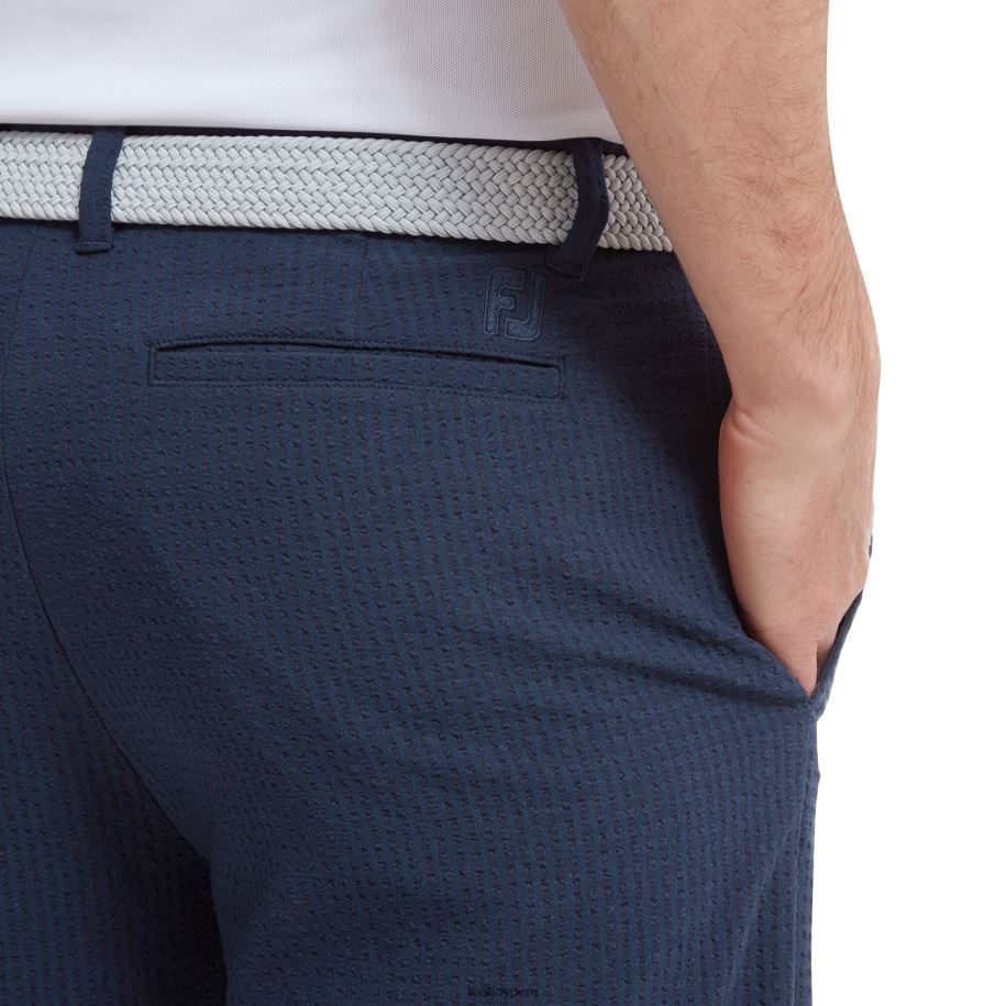 Armada Footjoy pantalones cortos de seersucker de rendimiento azul marino 8V040169