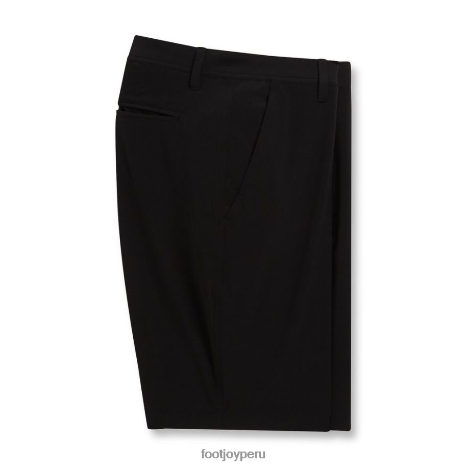 negro Footjoy pantalones cortos ligeros negros con entrepierna de 9'' 8V0401957