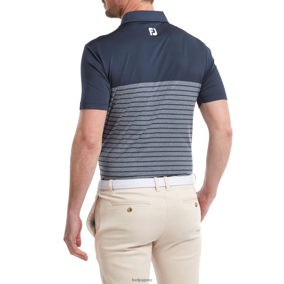 Armada Footjoy azul marino lisle con rayas jaspeadas 8V040961