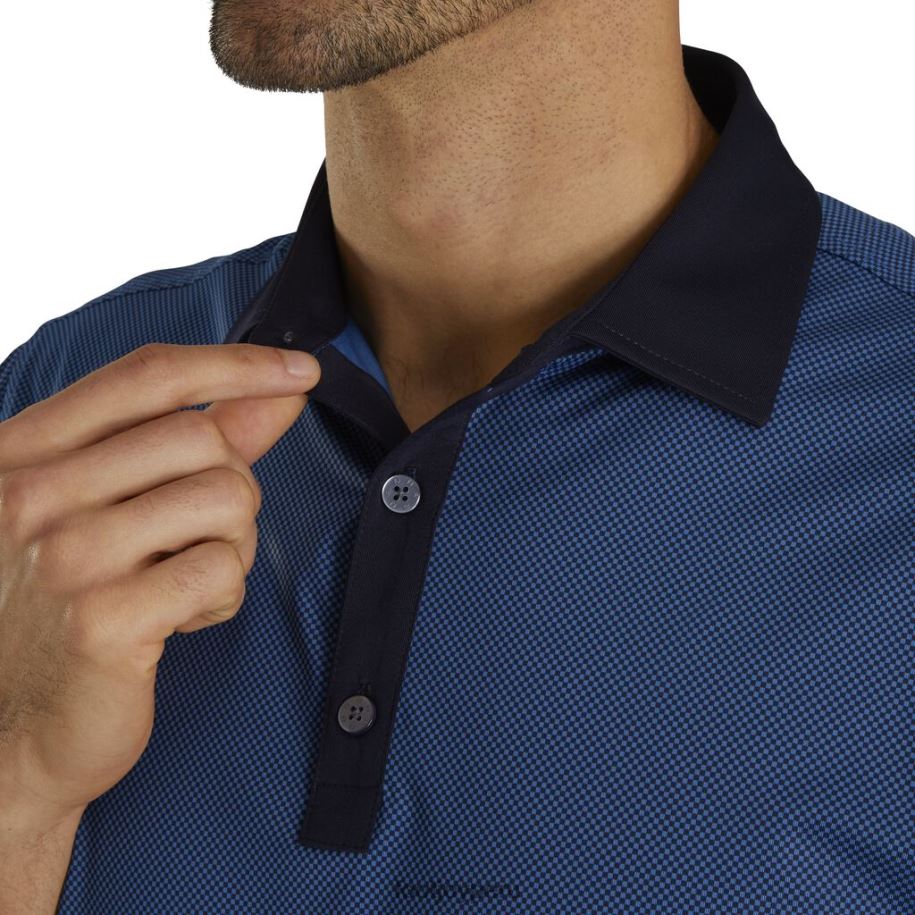 Azul marino Footjoy mini cuadros elásticos lisle estampado azul marino 8V0401929