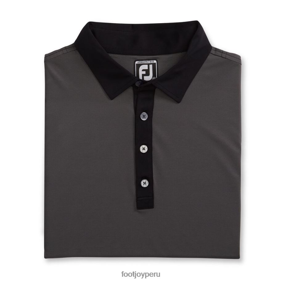 Gris oscuro Footjoy collar deportivo de punta a punta lisle negro-gris 8V0401867