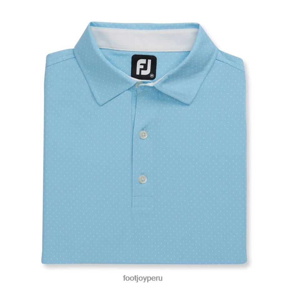 azul claro Footjoy cuello del mismo tejido con estampado de lunares y lilas elásticas azul claro 8V0401836