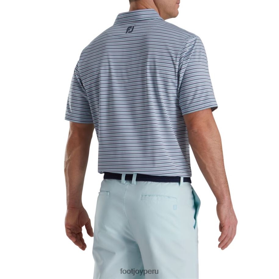 azul-mezclilla-púrpura polvoriento-piedra azul Footjoy cuello de lisle con rayas múltiples azul-denim-púrpura polvoriento-piedra azul 8V0401745