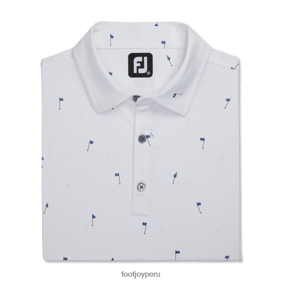 blanco Footjoy Collar blanco con estampado de lisle de 18 agujeros 8V0402674