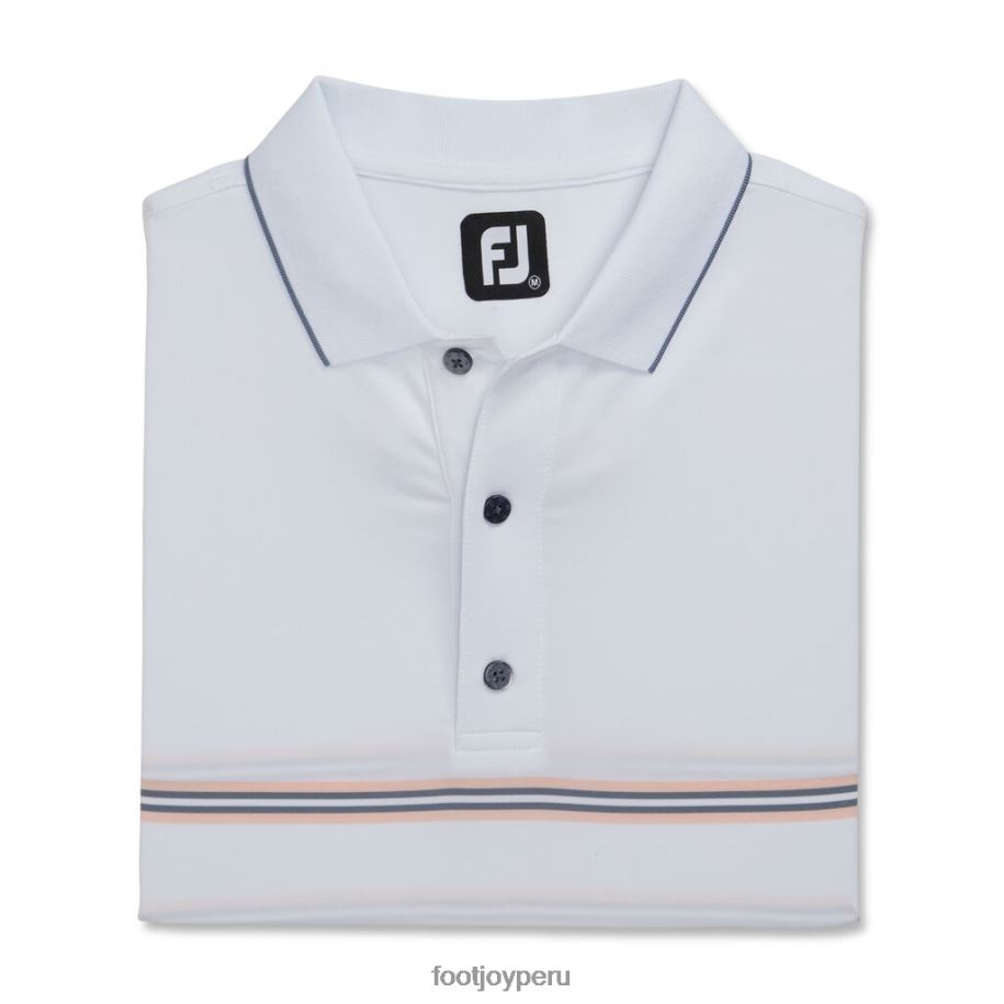 blanco Footjoy cuello de punto de Escocia de doble banda blanco 8V0401825