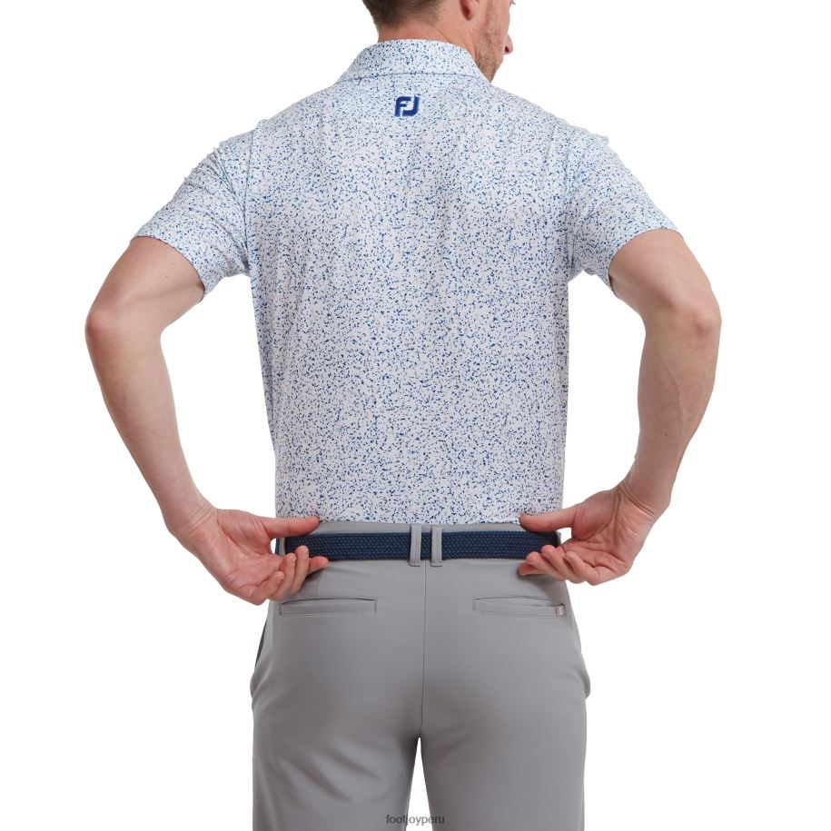 blanco Footjoy lisle con estampado de granito blanco 8V04096