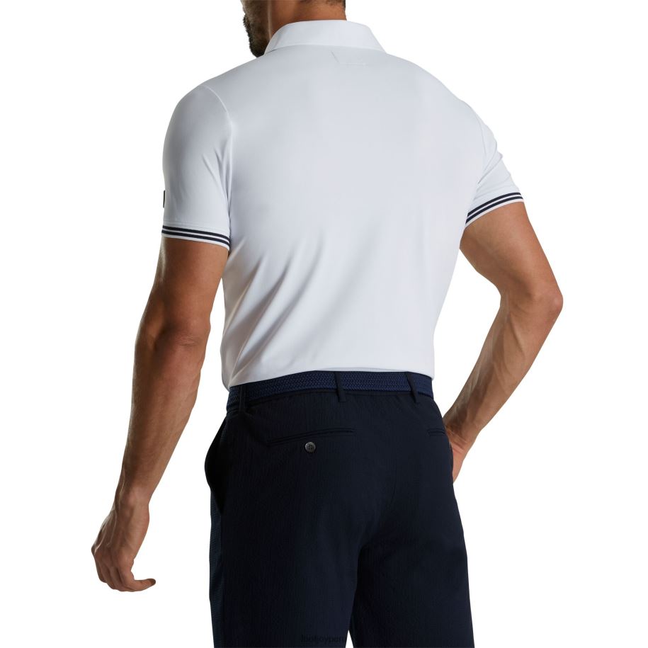 blanco Footjoy polo de piqué con punta blanca 8V0402687