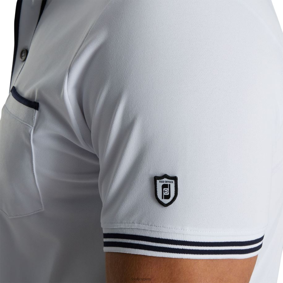 blanco Footjoy polo de piqué con punta blanca 8V0402687
