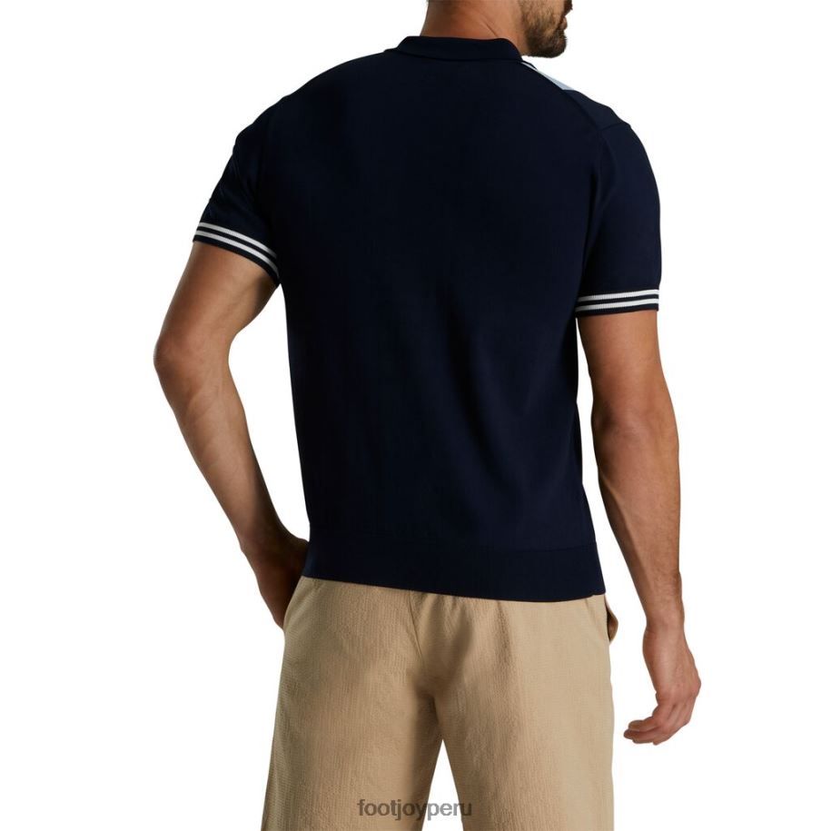 blanco-azul claro-azul marino Footjoy polo rayas punto jersey blanco-azul claro-marino 8V0402683