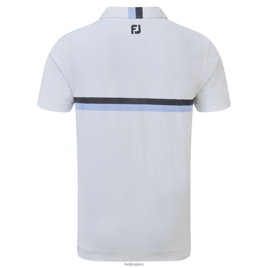 blanco-azul-marino Footjoy doble banda pectoral piqué blanco-azul marino 8V040955