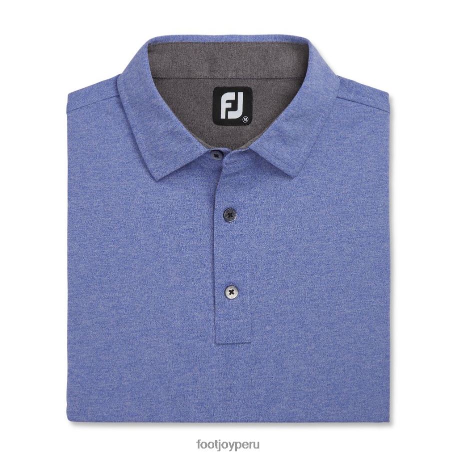 brezo marino Footjoy cuello liso de piqué elástico jaspeado océano jaspeado 8V0401758