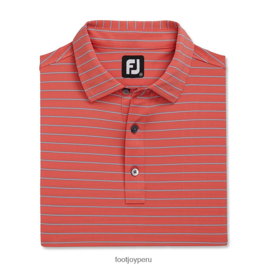 coral Footjoy collar lisle con triple raya diplomática color coral 8V0401843