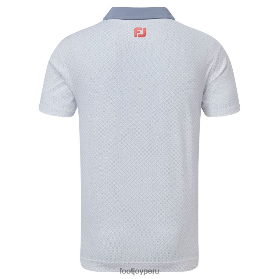 gris blanco Footjoy lila con estampado de puntos de diamantes en blanco y gris 8V040108