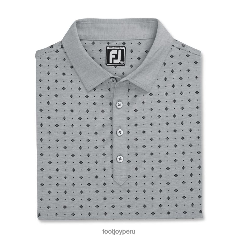 gris jaspeado-negro Footjoy ajuste deportivo estampado decorativo cuello del mismo color gris jaspeado-negro 8V0401876