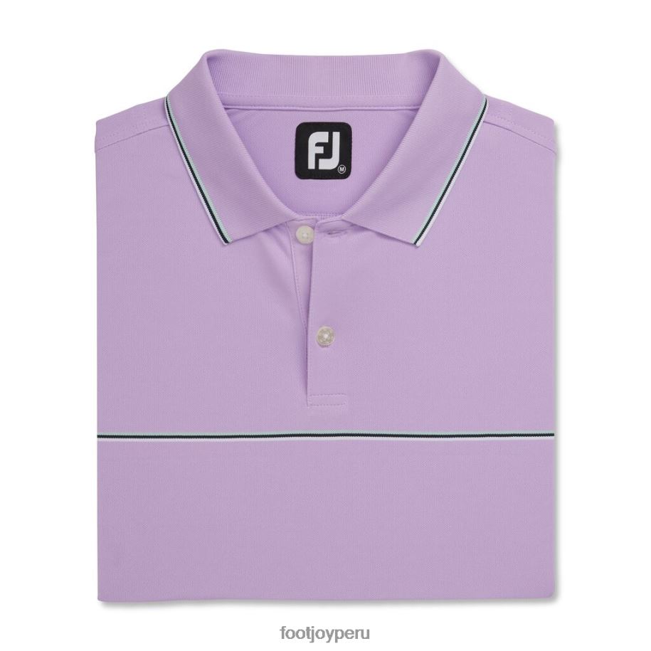 lavanda Footjoy pequeños detalles cuello de punto de piqué elástico lavanda 8V0401833