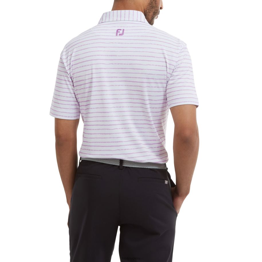 lavanda blanca Footjoy Piqué con estampado de eslabones de tiza blanco lavanda 8V040122