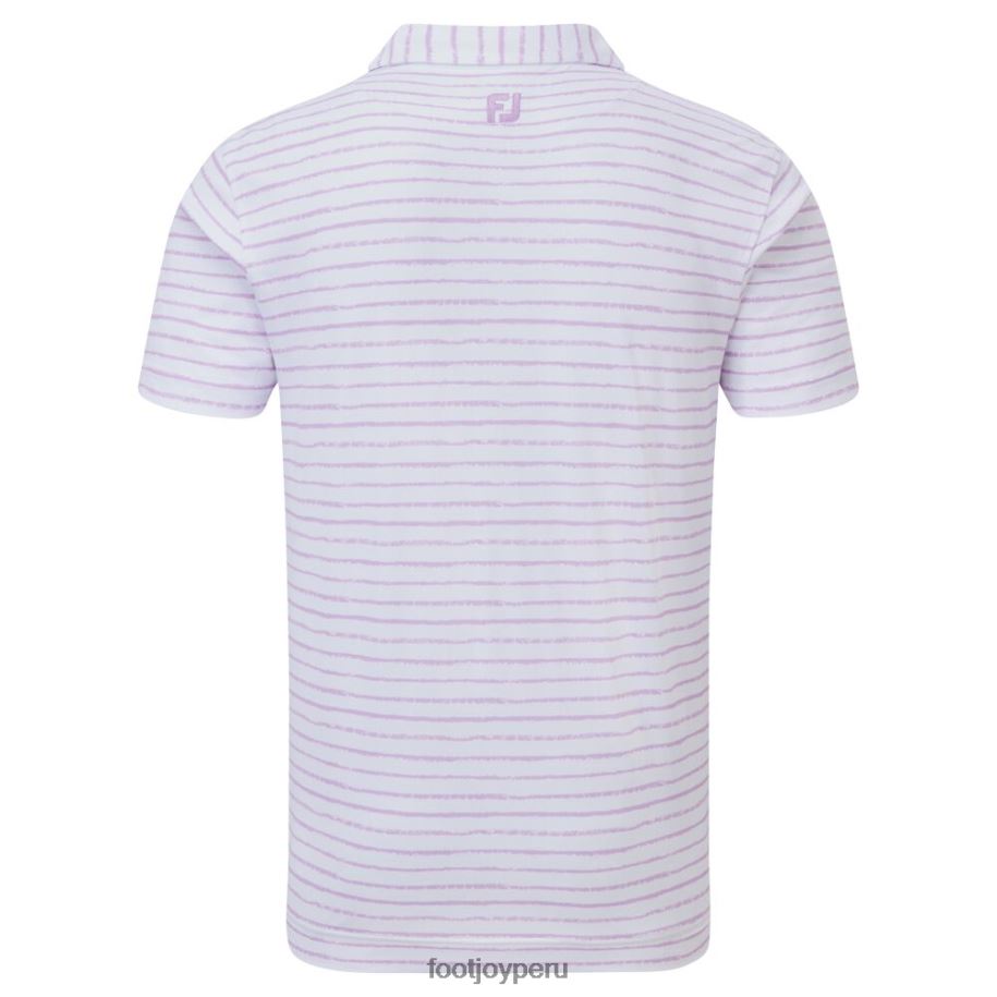 lavanda blanca Footjoy Piqué con estampado de eslabones de tiza blanco lavanda 8V040122
