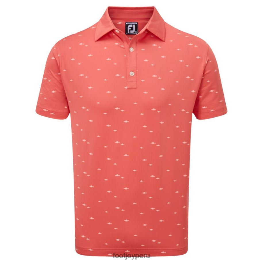 naranja Footjoy escuela de peces estampado lisle naranja 8V040115