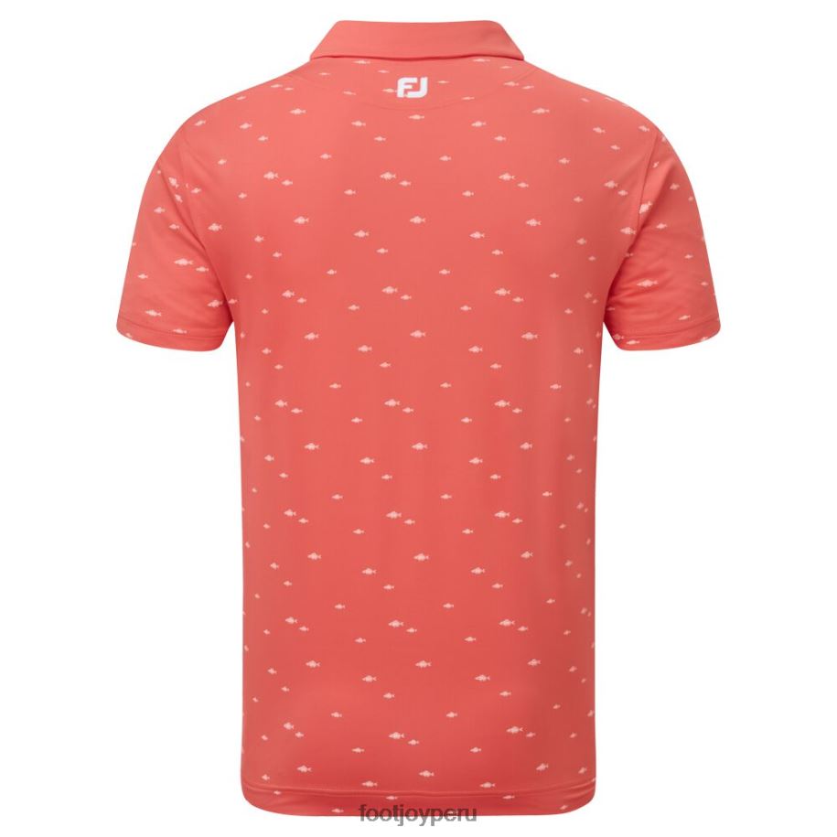 naranja Footjoy escuela de peces estampado lisle naranja 8V040115