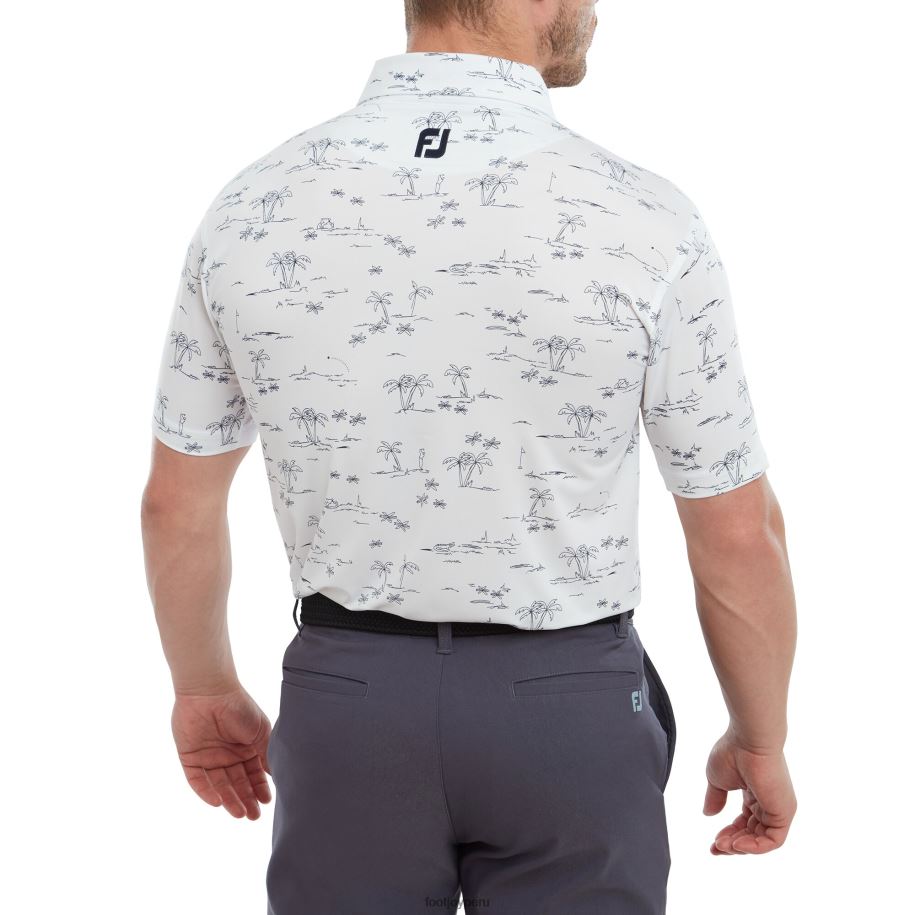 naval Blanca Footjoy tropic golf lisle blanco-azul marino 8V04076