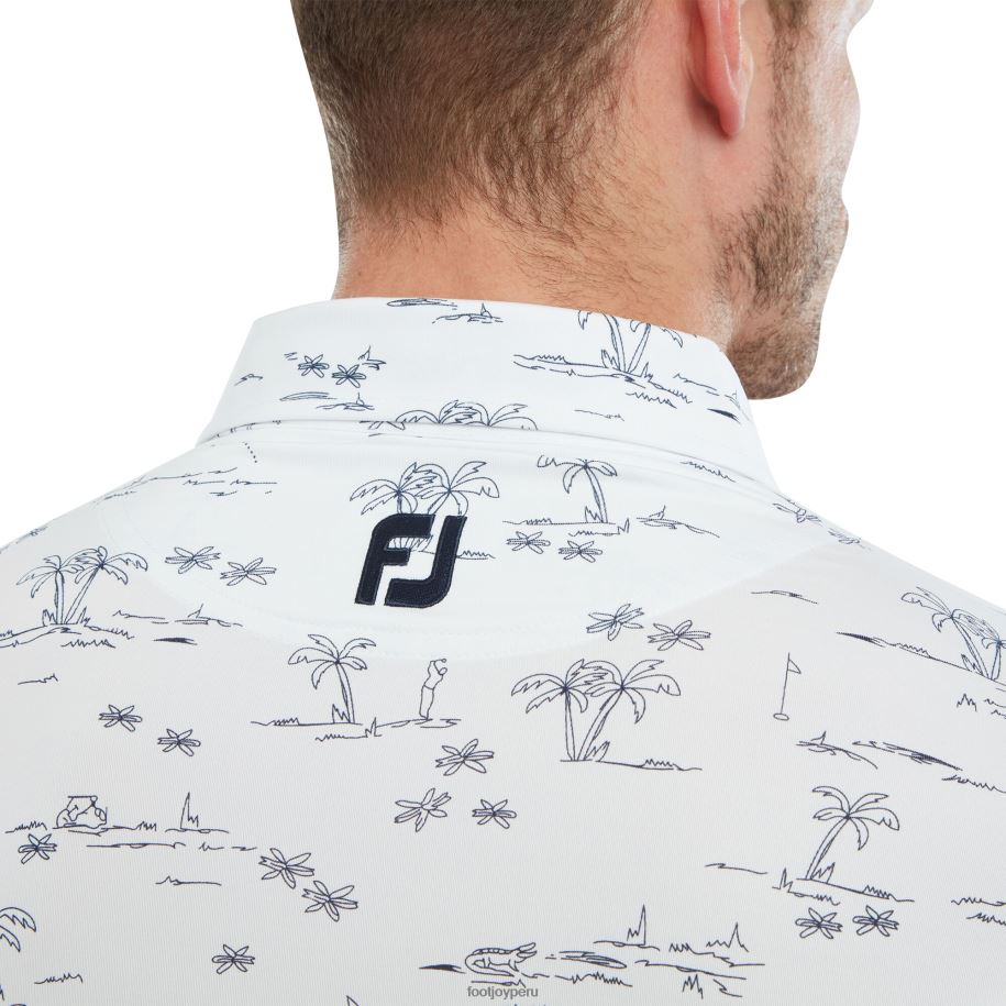 naval Blanca Footjoy tropic golf lisle blanco-azul marino 8V04076