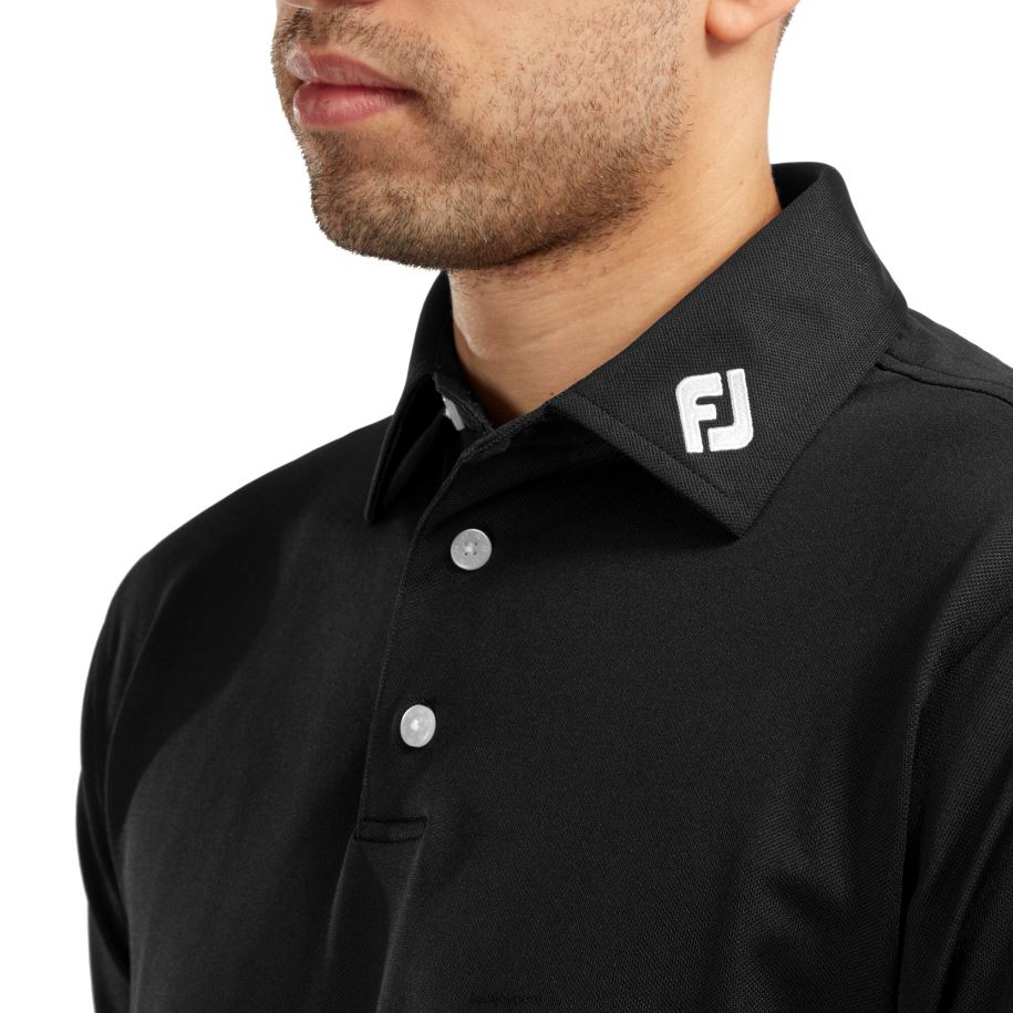 negro Footjoy piqué elástico liso negro 8V04079
