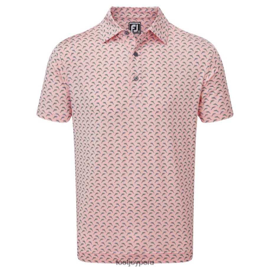 rosa-gris Footjoy Estampado de delfines saltando rosa-gris lisle 8V040902
