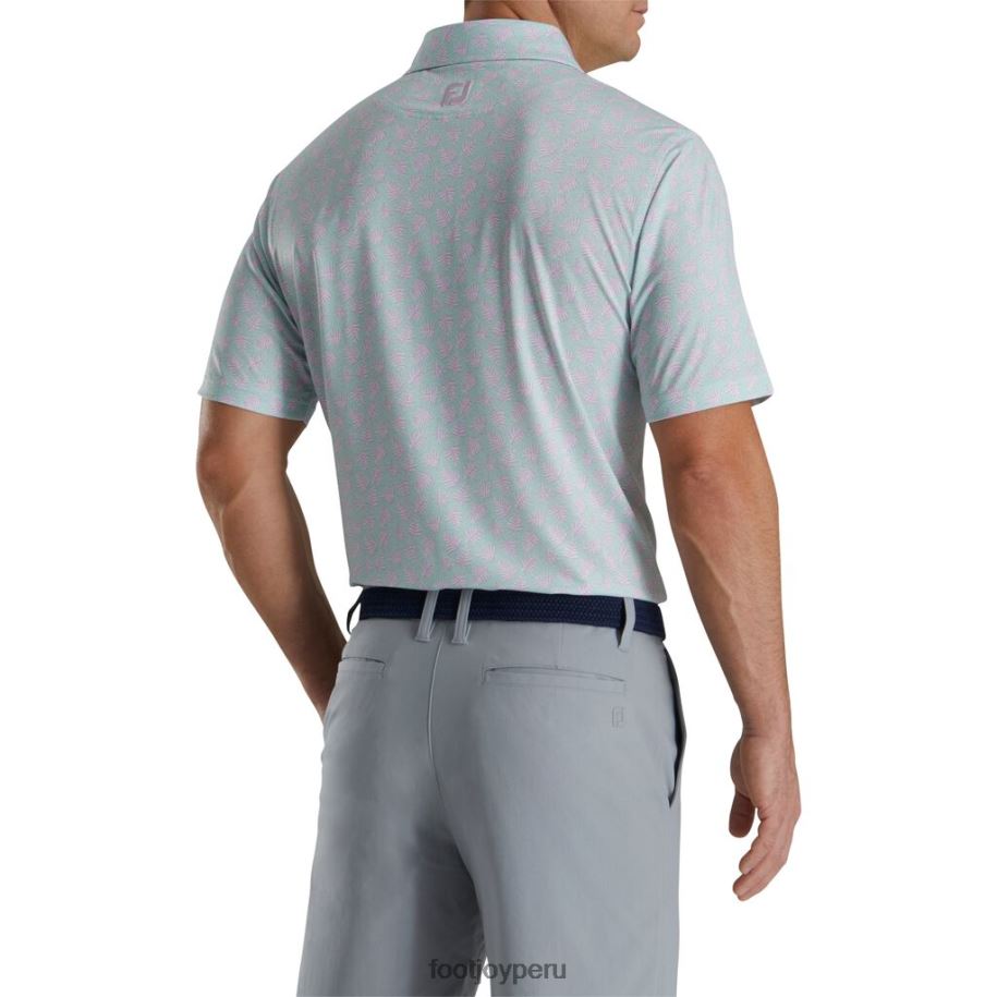 salvia-lavanda Footjoy ajuste atlético estampado de palma sombra cuello del mismo tejido salvia-lavanda 8V0401788
