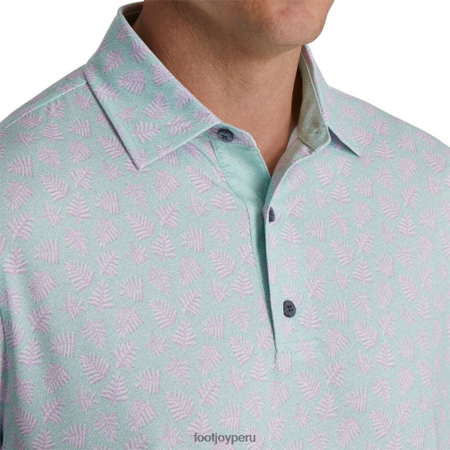 salvia-lavanda Footjoy ajuste atlético estampado de palma sombra cuello del mismo tejido salvia-lavanda 8V0401788