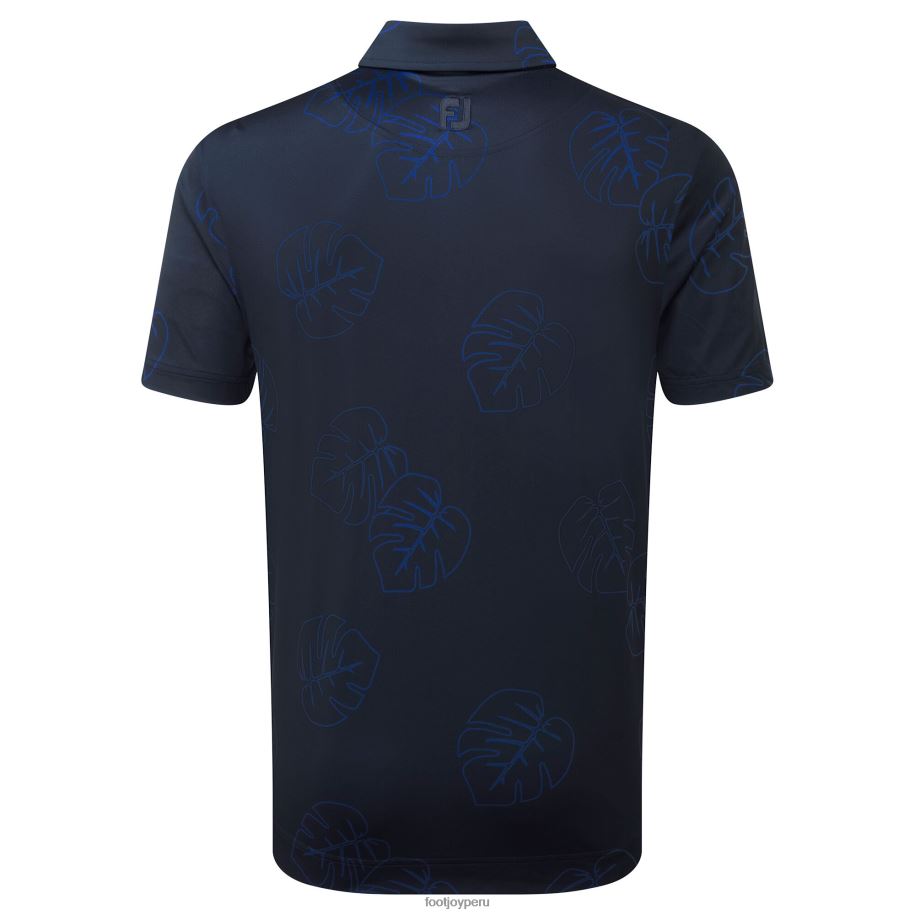 tono azul marino Footjoy Piqué de hoja de jungla en tono azul marino 8V040885