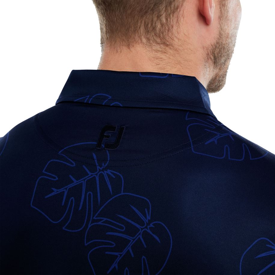 tono azul marino Footjoy Piqué de hoja de jungla en tono azul marino 8V040885