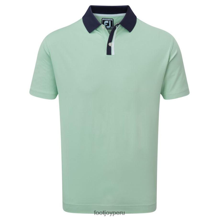 verde-azul marino Footjoy liso con tapeta de rayas piqué verde-azul marino 8V040139