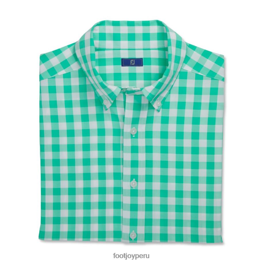 verde mar claro-blanco Footjoy Cuadros a cuadros elásticos de color verde mar claro y blanco 8V0401904