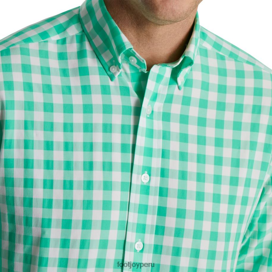 verde mar claro-blanco Footjoy Cuadros a cuadros elásticos de color verde mar claro y blanco 8V0401904