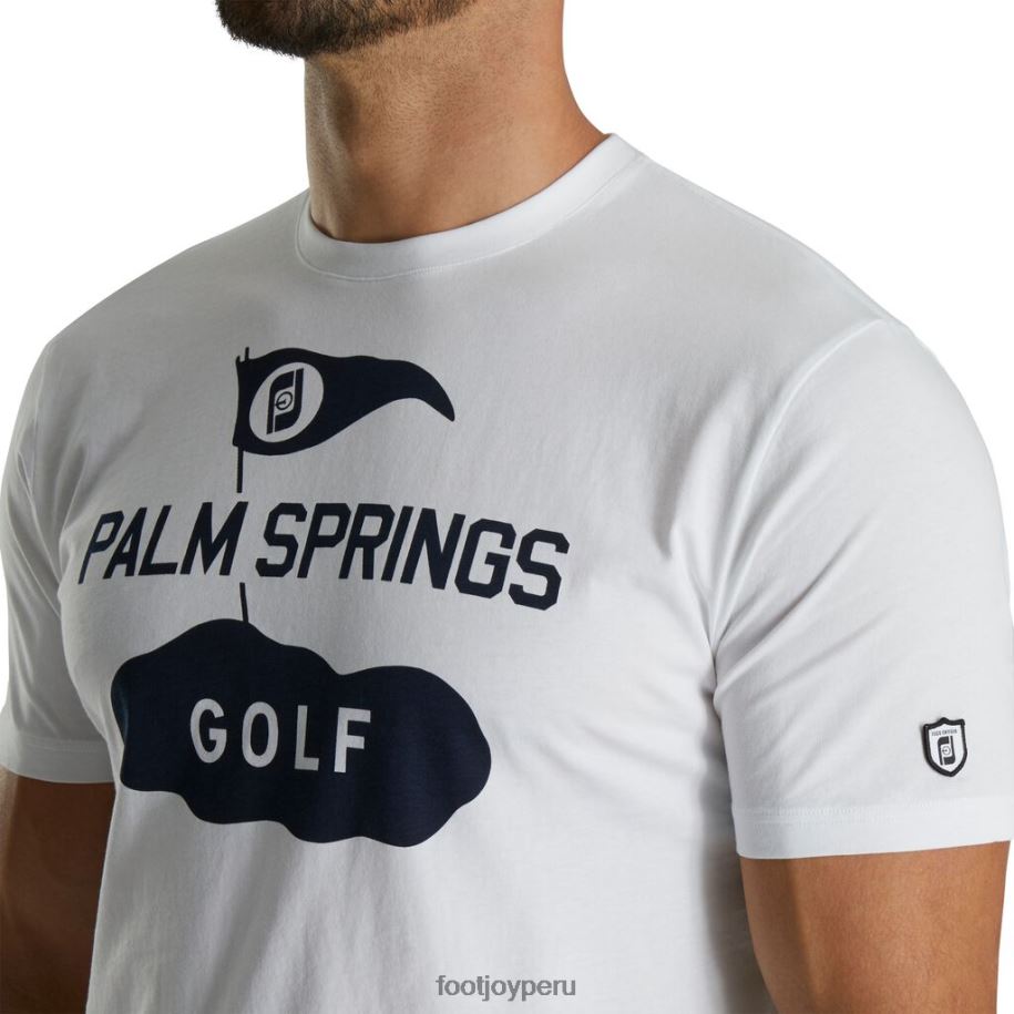 blanco Footjoy camiseta de punto gráfica blanca 8V0402690