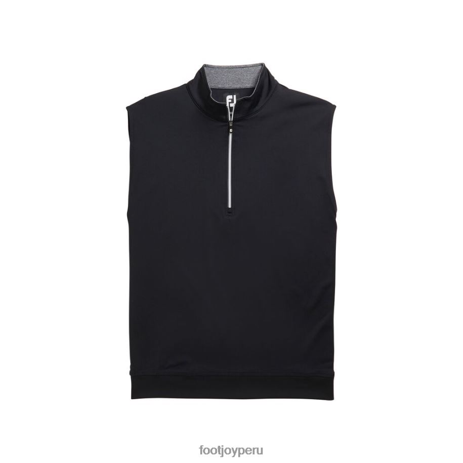 negro Footjoy chaleco de punto negro con media cremallera 8V0402054