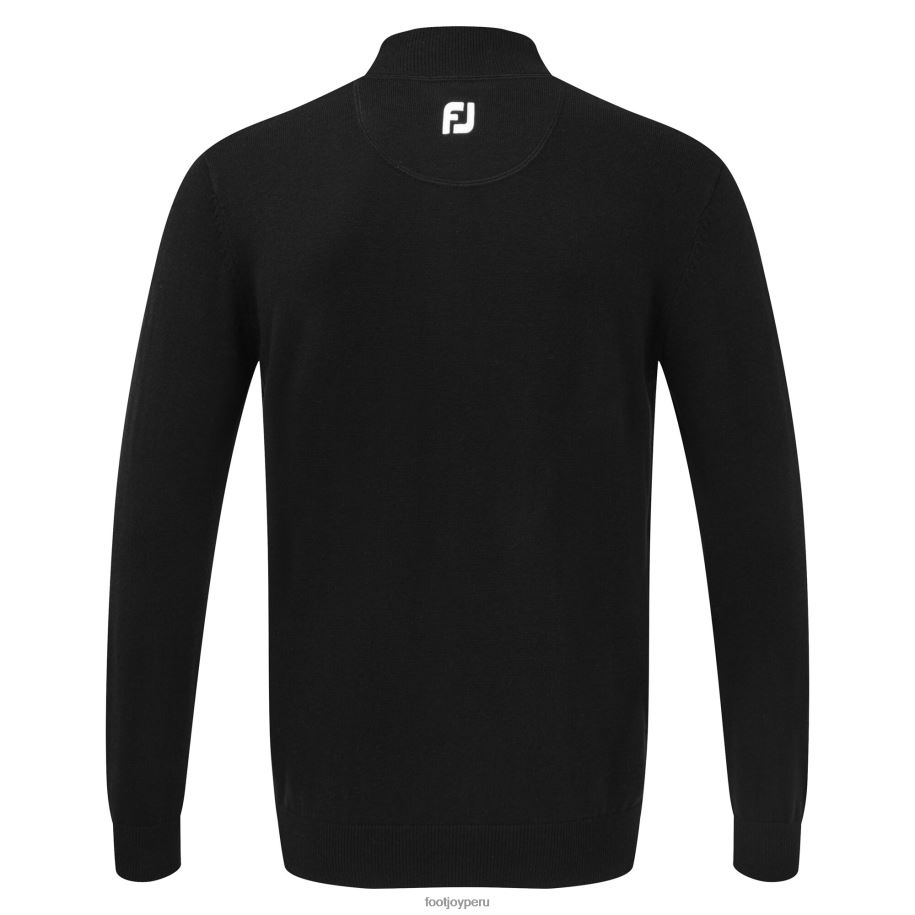 negro Footjoy jersey de mezcla de lana con media cremallera negro 8V040285