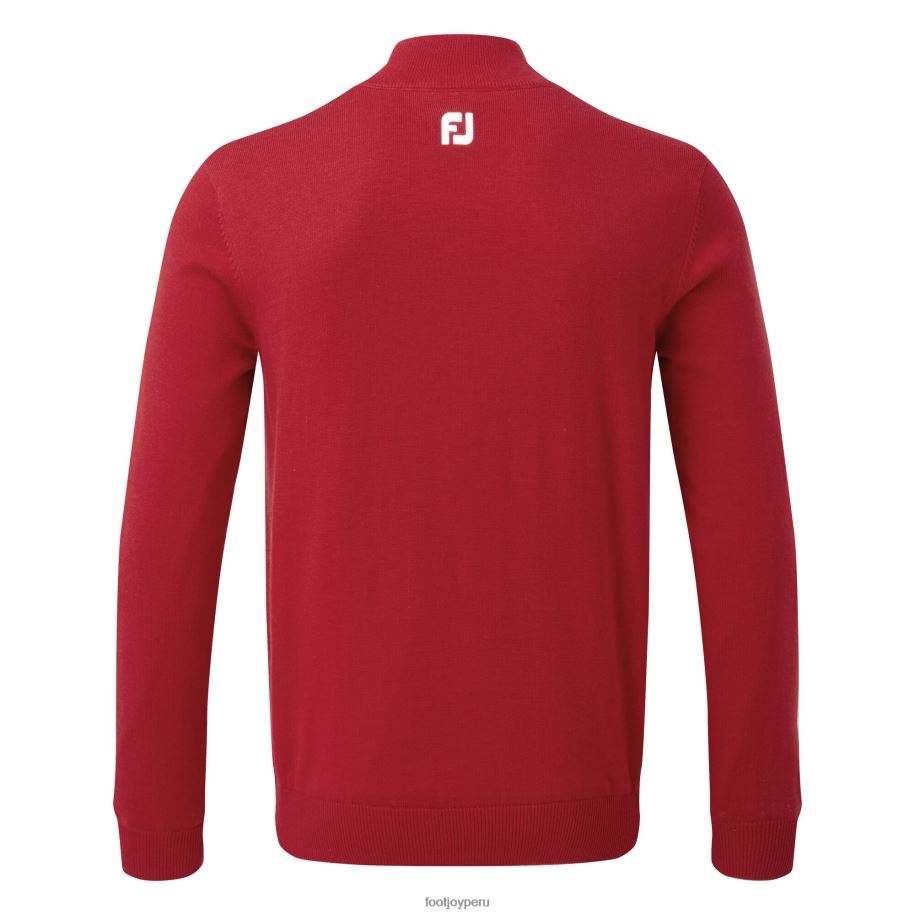 rojo Footjoy Jersey de mezcla de lana con 1 o 2 cremalleras rojo 8V040283