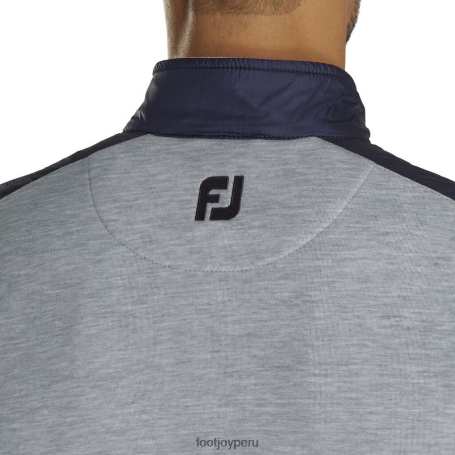 azul marino-gris jaspeado Footjoy chaqueta híbrida con cremallera completa azul marino-gris jaspeado 8V0402144