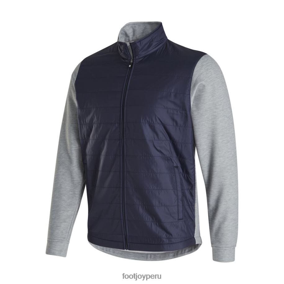 azul marino-gris jaspeado Footjoy chaqueta híbrida con cremallera completa azul marino-gris jaspeado 8V0402144