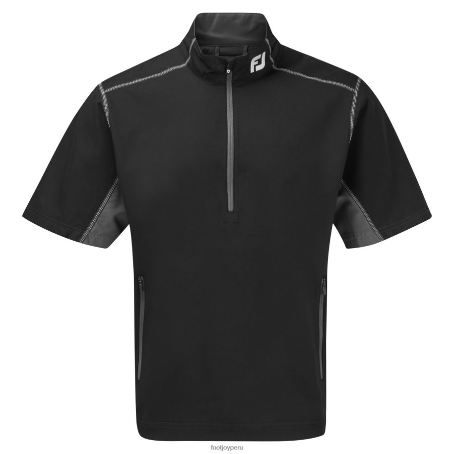 carbón negro Footjoy Camiseta cortavientos fj half-zip s-s negro-carbón 8V040307