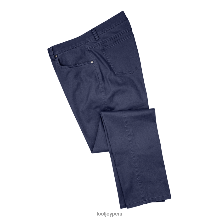 Armada Footjoy Pantalón 5 bolsillos de sarga de algodón ante azul marino 8V0401996