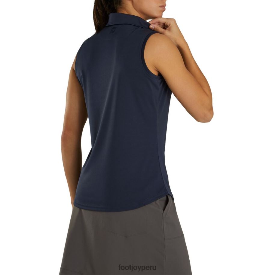 Armada Footjoy Prodry camisa sin mangas interlock con cuello propio mujer azul marino 8V0402945