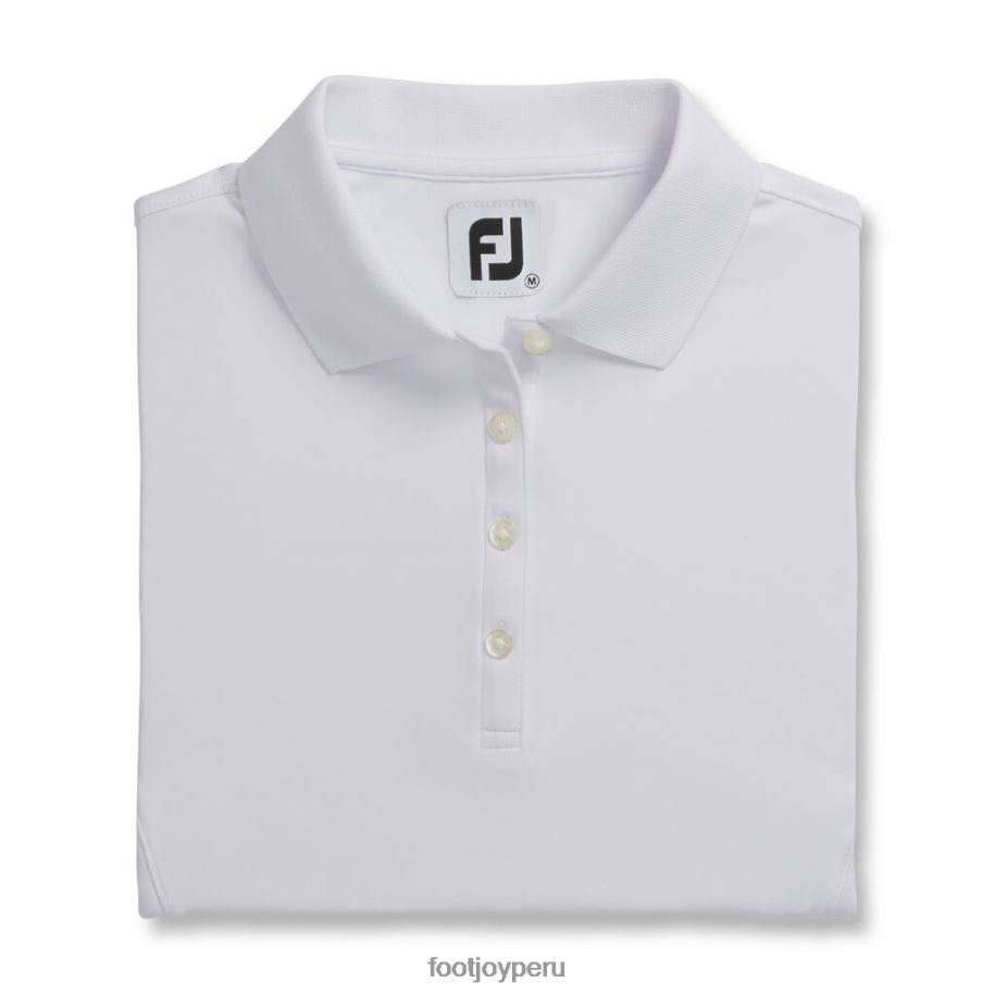 blanco Footjoy Prodry camisa interlock con cuello de punto mujer blanco 8V0402939