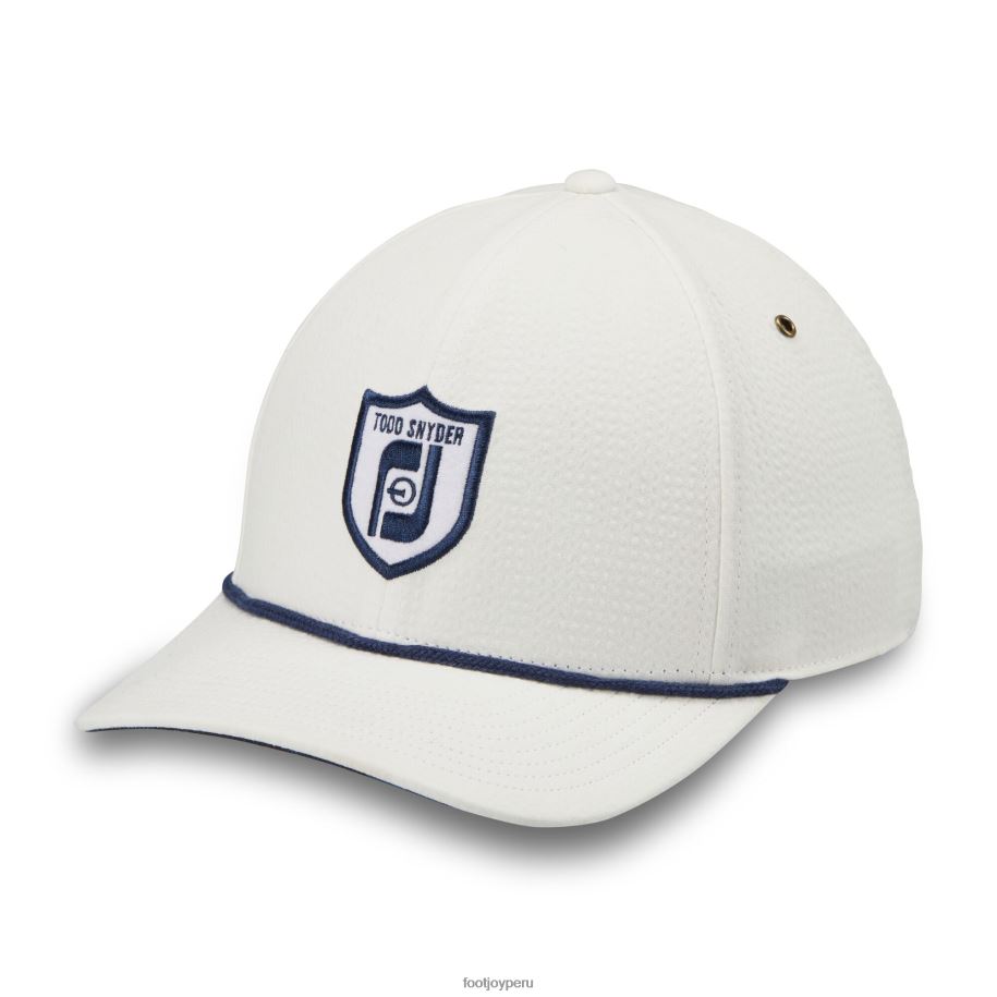 blanco Footjoy gorra de cuerda seersucker blanca 8V0403023