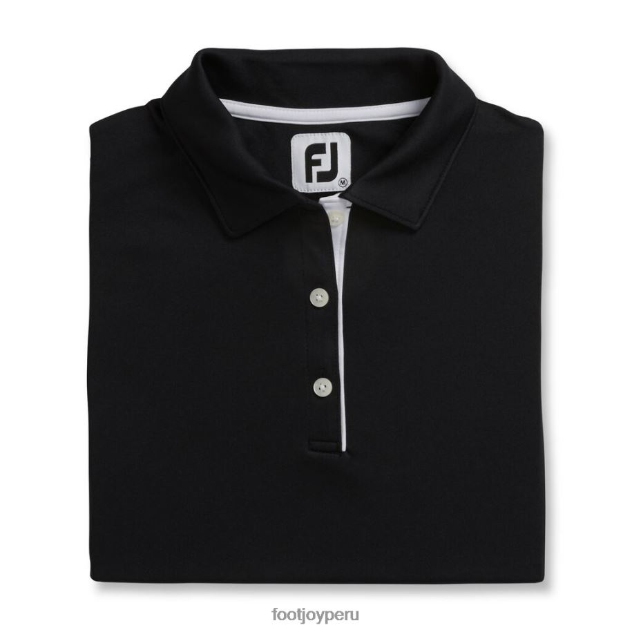 negro Footjoy Prodry camisa sin mangas interlock con cuello propio mujer negro 8V0402943