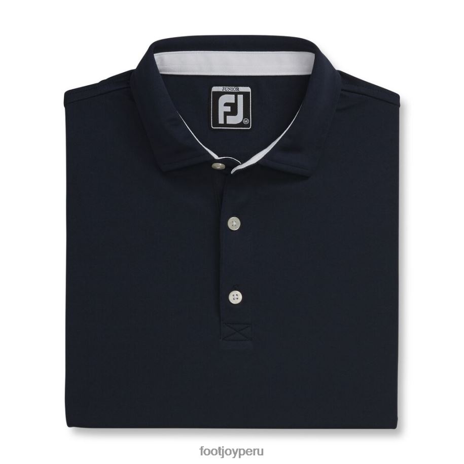 Armada Footjoy cuello del mismo tejido de piqué liso azul marino junior 8V0402226