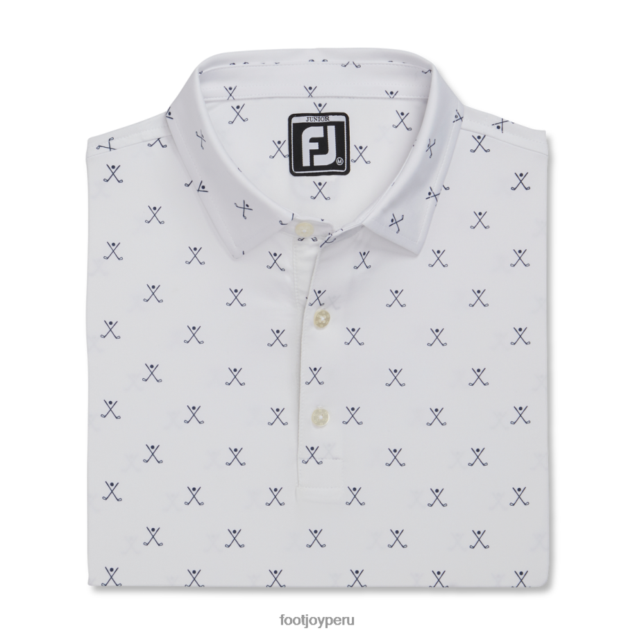 blanco Footjoy camisa golf print junior blanca 8V0402216