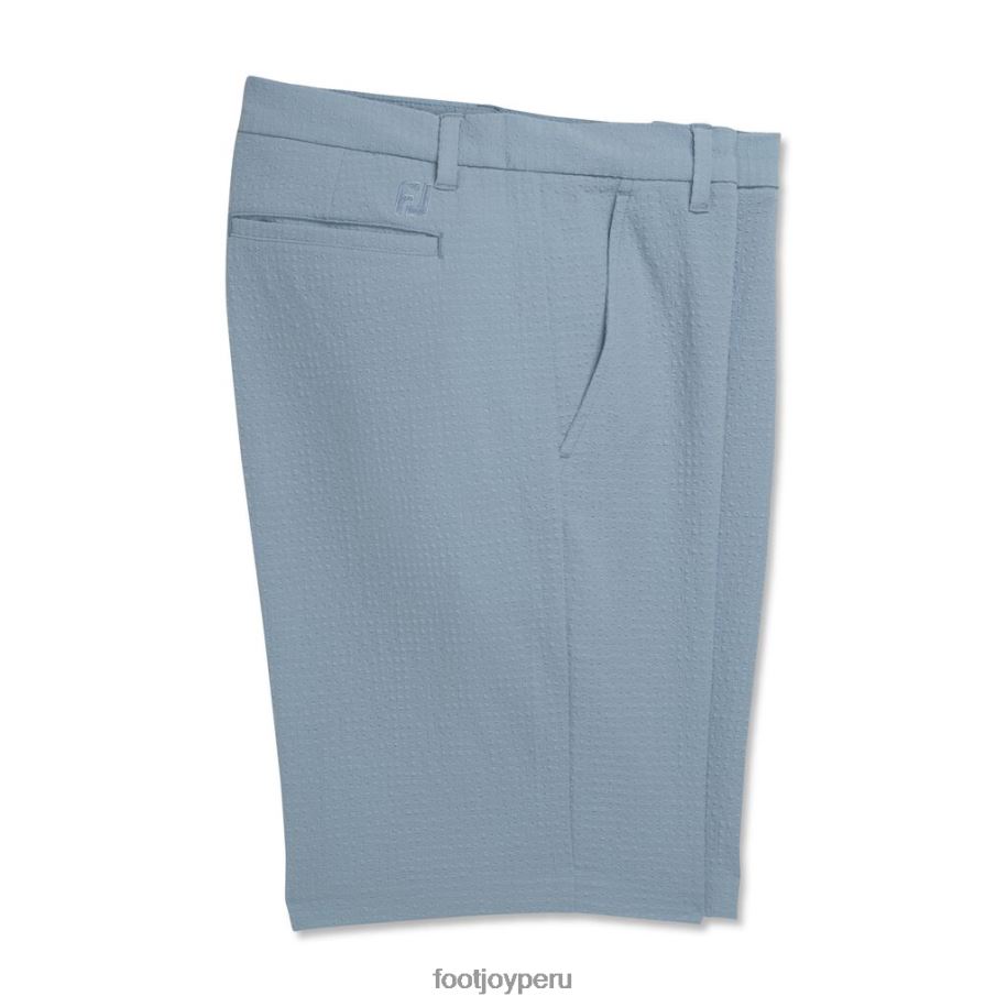 Paloma gris Footjoy Pantalones cortos de seersucker gris paloma de 10'' entrepierna, estilo de temporada anterior 8V0402898