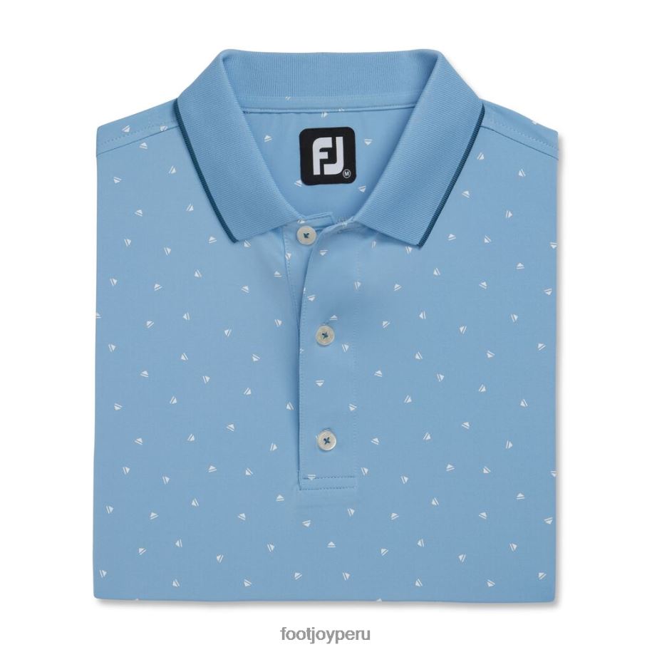 anochecer azul-blanco Footjoy push play estampado cuello de punto lisle-estilo de temporada anterior azul oscuro-blanco 8V0402840